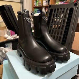 Prada Women's Black Chunky Boots